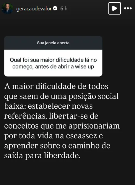 Qual foi sua maior dificuldade lá no começo, antes de abrir a wise up