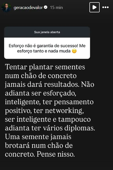 Esforço não é garantia de sucesso! Me esforço tanto e nada muda