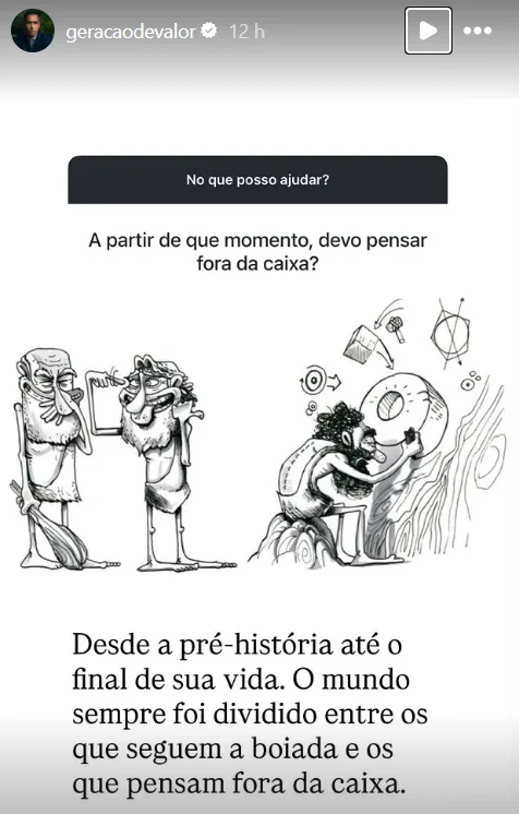 A partir de que momento, devo pensar fora da caixa?