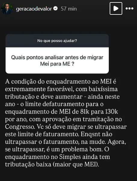 Quais pontos analisar antes de migrar de MEI para ME ?