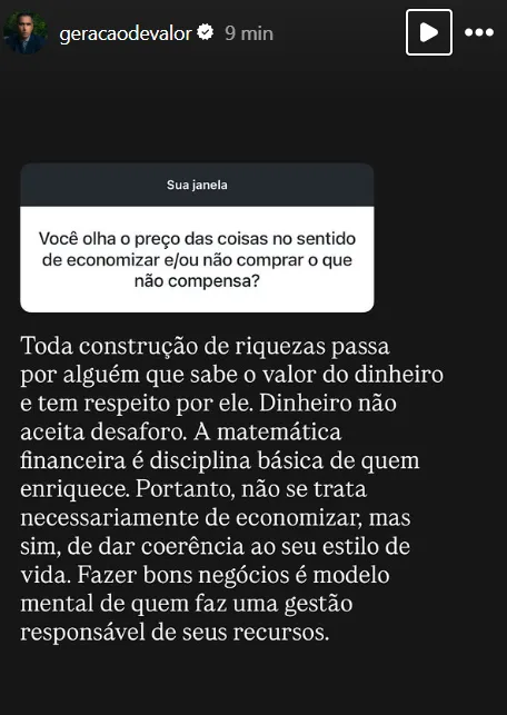 Você olha o preço das coisas no sentido de economizar e/ou não comprar o que não compensa?