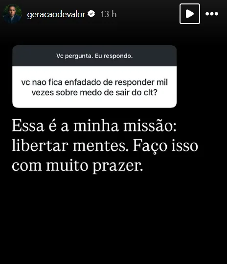 vc nao fica enfadado de responder mil vezes sobre medo de sair do clt?