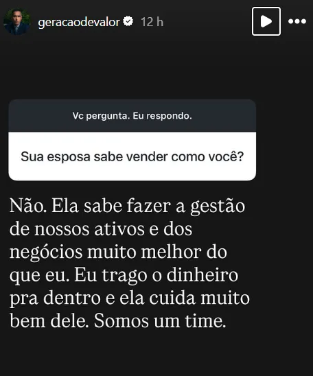 Sua esposa sabe vender como você?