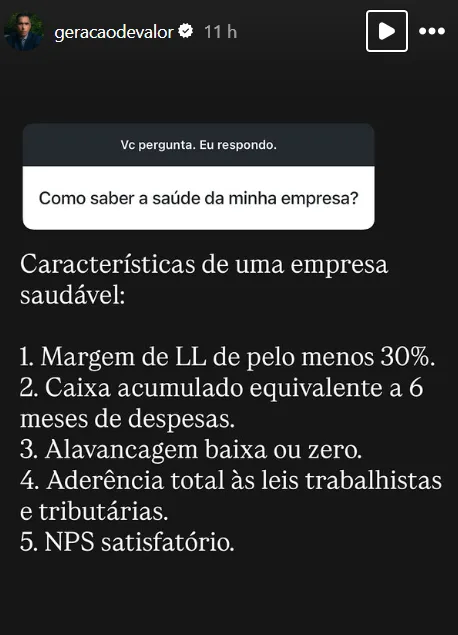 Como saber a saúde da minha empresa?