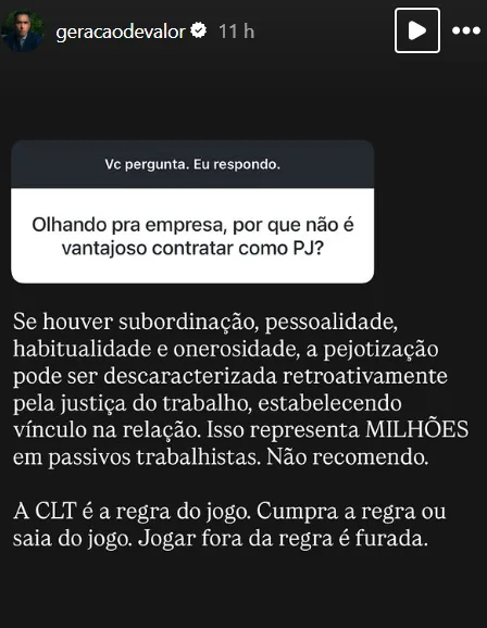 Olhando pra empresa, por que não é vantajoso contratar como PJ?