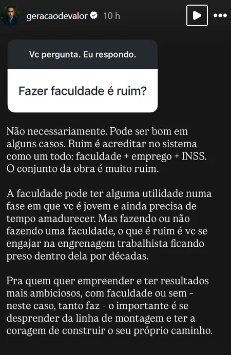Fazer faculdade é ruim?