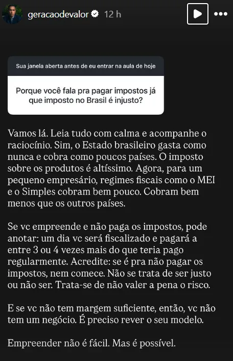 Porque você fala pra pagar impostos já que imposto no Brasil é injusto?