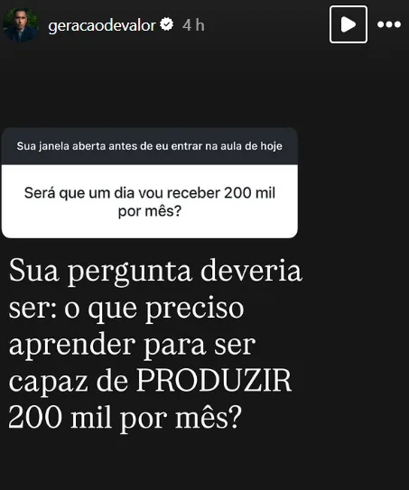 Será que um dia vou receber 200 mil por mês?