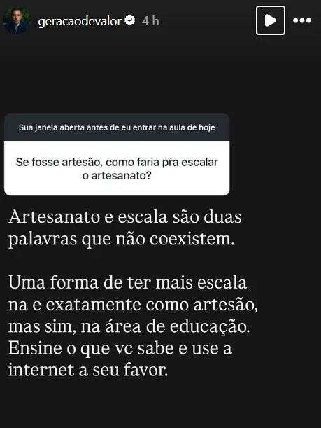 Se fosse artesão, como faria pra escalar  o artesanato?