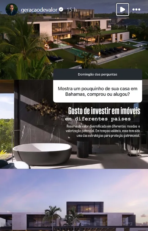 Mostra um pouquinho de sua casa em Bahamas, comprou ou alugou?