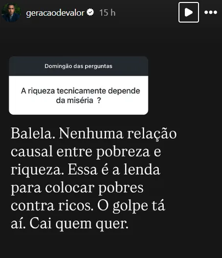 A riqueza tecnicamente depende da miséria?