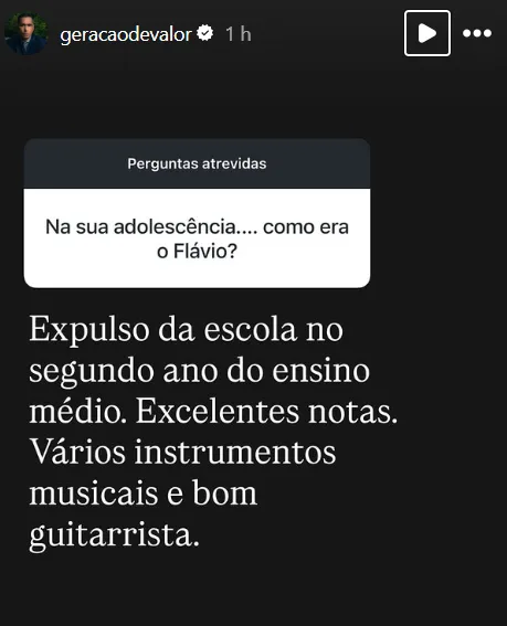 Na sua adolescência.... como era o Flávio?
