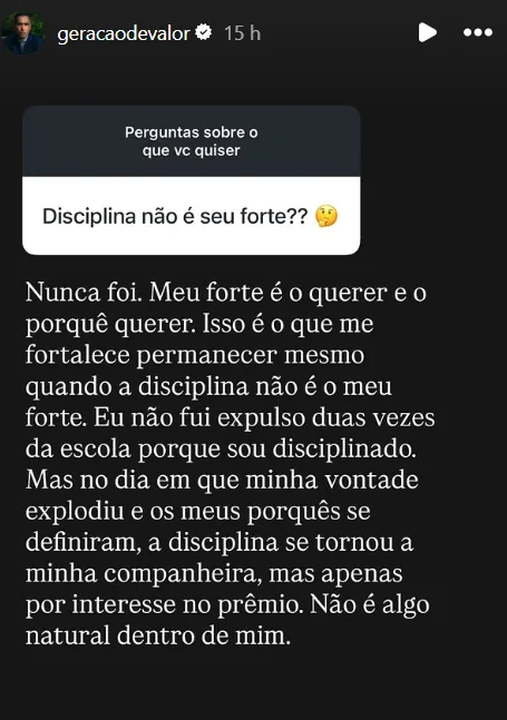 Disciplina não é seu forte??
