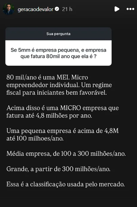 Se 5mm é empresa pequena, e empresa que fatura 80mil ano que ela é ?