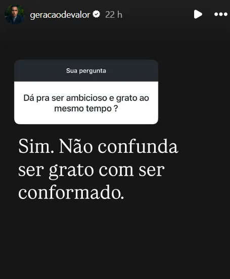 Dá pra ser ambicioso e grato ao mesmo tempo ?