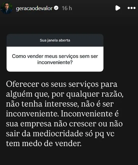 Como vender meus serviços sem ser  inconveniente?