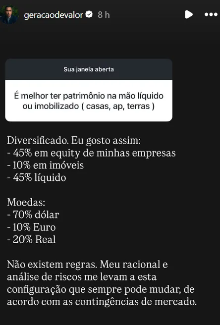 É melhor ter patrimônio na mão líquido  ou imobilizado ( casas, ap, terras )